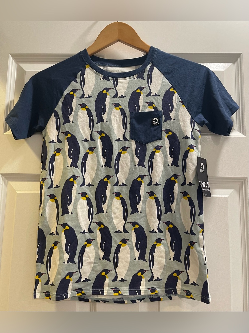 NWT Rags to Raches penguin t-shirt unisex size 9/10